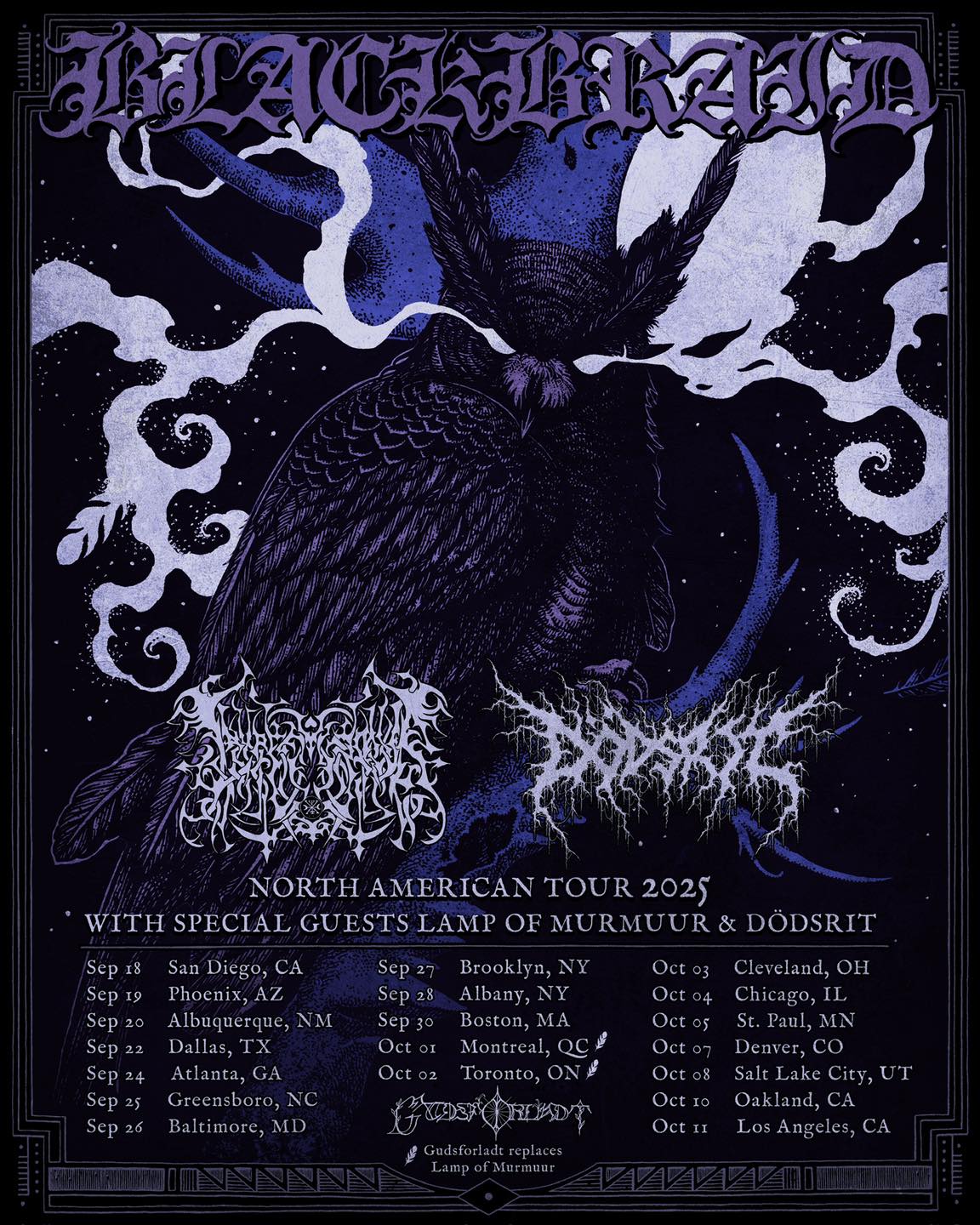 Dödsrit North American Tour Poster 2025